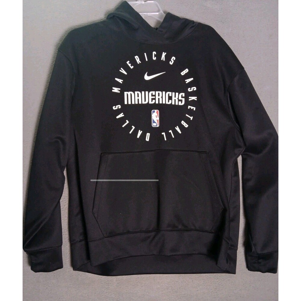 24/25 Dallas Mavericks Nike BLACK NWOT Spotlight On-Court Side Hoodie Size XL